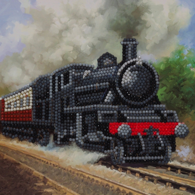 Craft Buddy CCK-A43 Crystal Card Kit Train