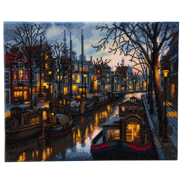 Craft Buddy CAK-A42 Framed Crystal Art Holzrahmen Canal Life