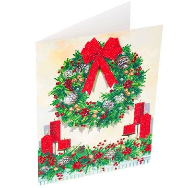 Craft Buddy CCKXL-8 Giant Crystal Art Card 21 x 29 cm Festive Wreath