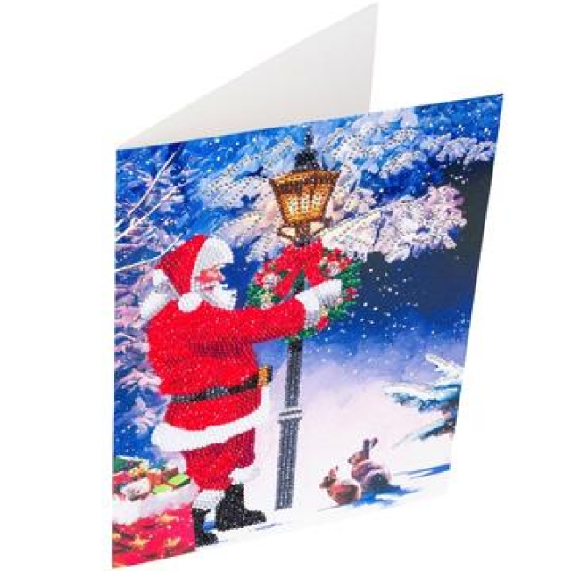 Craft Buddy CCKXL-10 Giant Crystal Art Card 21 x 29 cm Santa's Walk