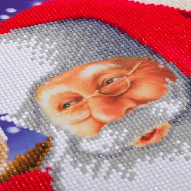 Craft Buddy CAK-A110L Framed Crystal Art Holzrahmen Santa's Best Friends