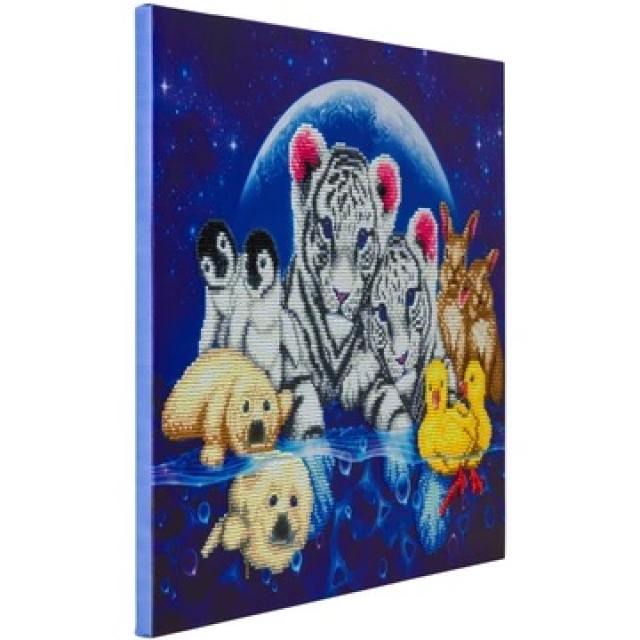 Craft Buddy CAK-A127L Framed Crystal Art Holzrahmen Moonlight Fantasy
