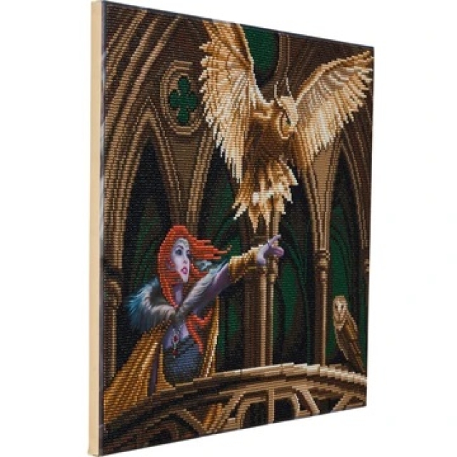 Craft Buddy CAK-AST14 Framed Crystal Art Holzrahmen ANNE STOKES Owl Messenger