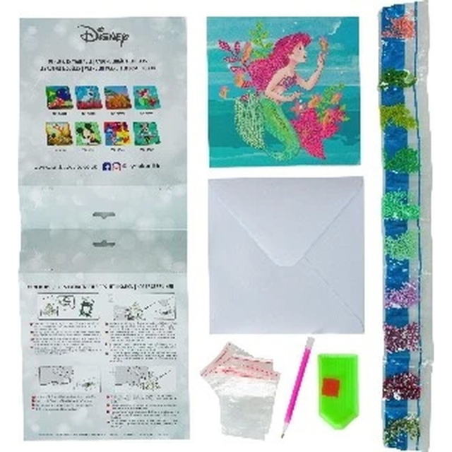 Craft Buddy CCK-DNY803 Crystal Card Kit Disney Ariel
