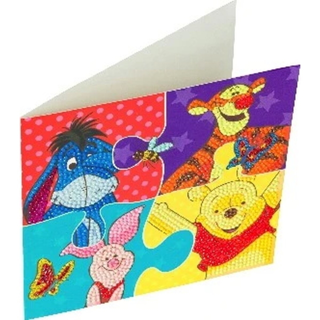 Craft Buddy CCK-DNY806 Crystal Card Kit Disney Winnie The Pooh Puzzle