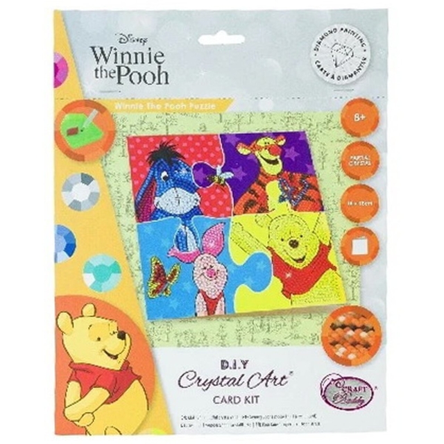Craft Buddy CCK-DNY806 Crystal Card Kit Disney Winnie The Pooh Puzzle