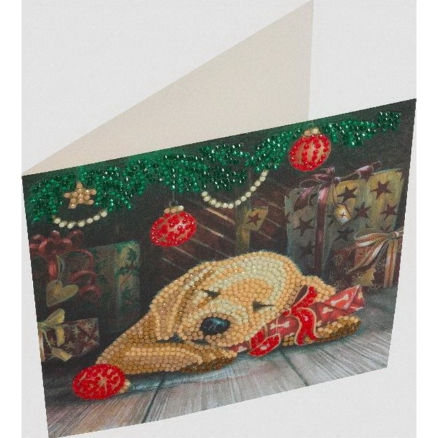 Craft Buddy CCK-A74 Crystal Card Kit Sleepy Puppy