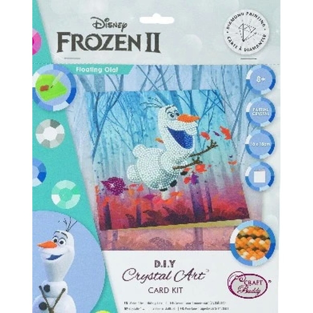 Craft Buddy CCK-DNY801 Crystal Card Kit Disney Floating Olaf