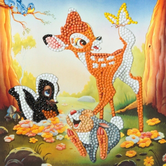 Craft Buddy CCK-DNY804 Crystal Card Kit Disney Bambi and Friends