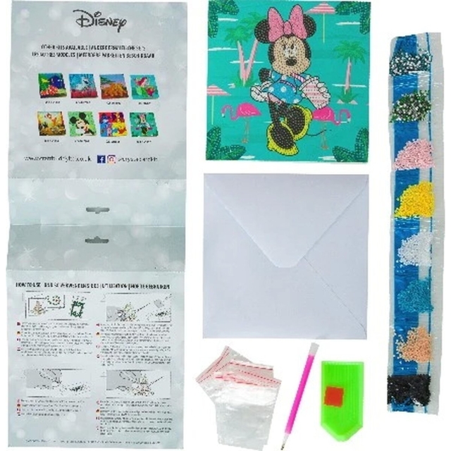 Craft Buddy CCK-DNY807 Crystal Card Kit Disney Minnie on Holiday