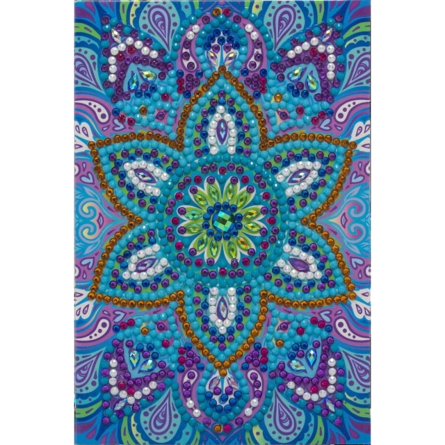 Craft Buddy CCK-10x15B3 Crystal Card Kit Blue Mandala