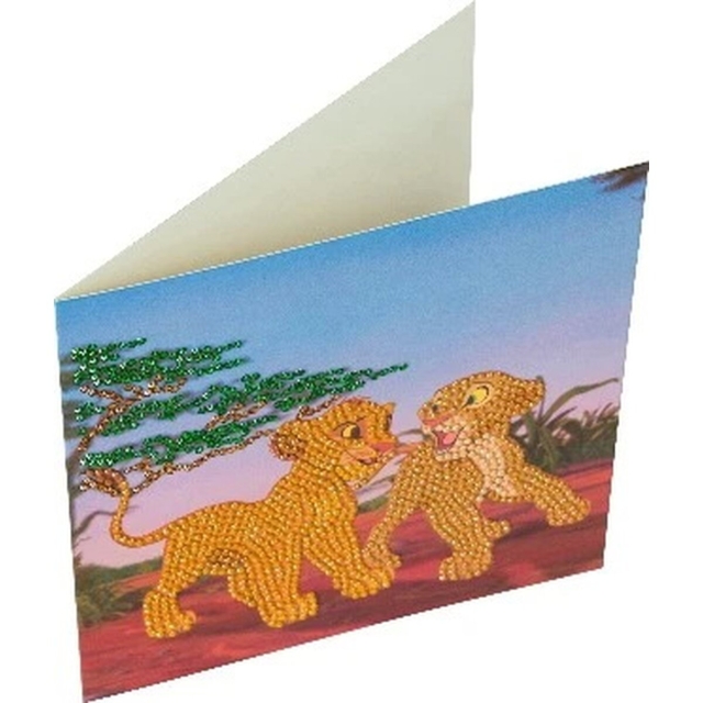 Craft Buddy CCK-DNY802 Crystal Card Kit Disney Simba and Nala