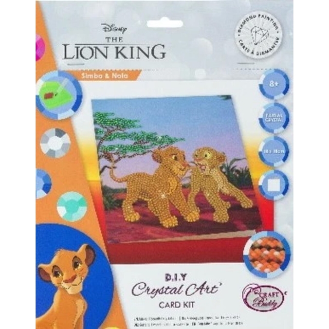 Craft Buddy CCK-DNY802 Crystal Card Kit Disney Simba and Nala