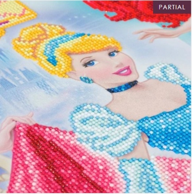 Craft Buddy CAK-DNY708XL Framed Crystal Art Holzrahmen Disney Princess Medley