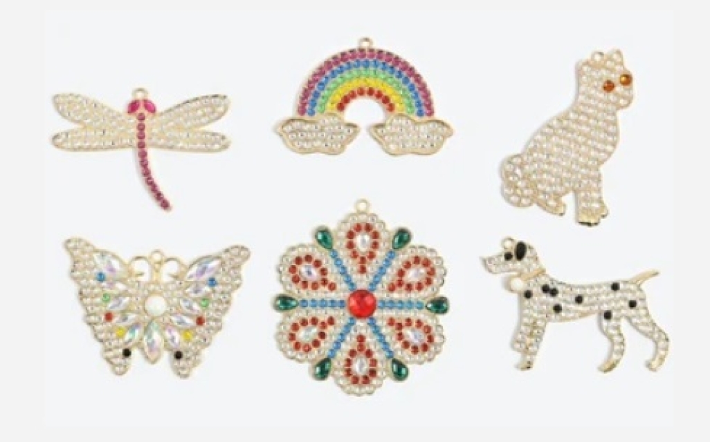 Craft Buddy CA-PDKT2 Crystal Art Pendant Kit of 6 Set mit 6 Anhängern