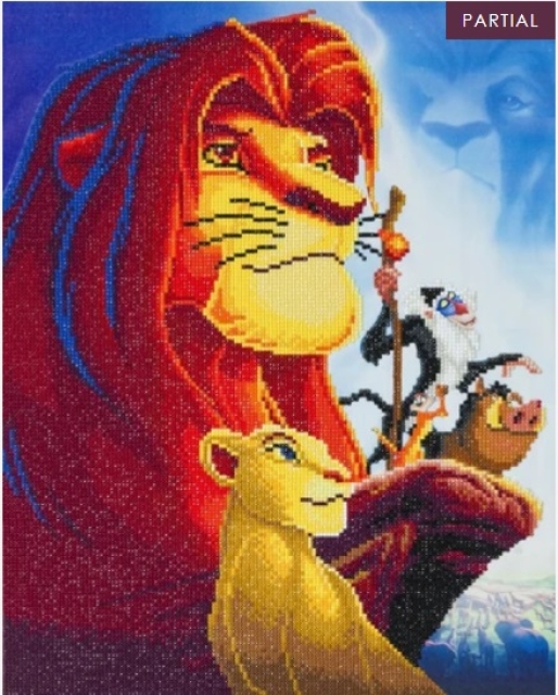 Craft Buddy CAK-DNY704L Framed Crystal Art Holzrahmen The Lion King Medley