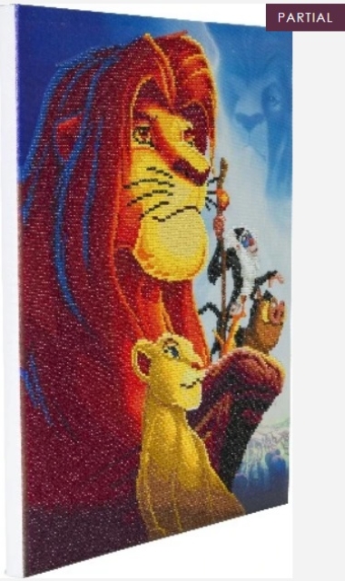 Craft Buddy CAK-DNY704L Framed Crystal Art Holzrahmen The Lion King Medley