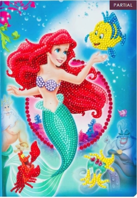 Craft Buddy CANJ-DNY601 Crystal Art Notebook The Little Mermaid