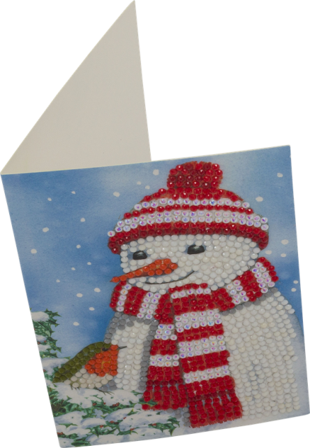 Craft Buddy CCK-10x15B4 Crystal Art Card Cosy Snowman