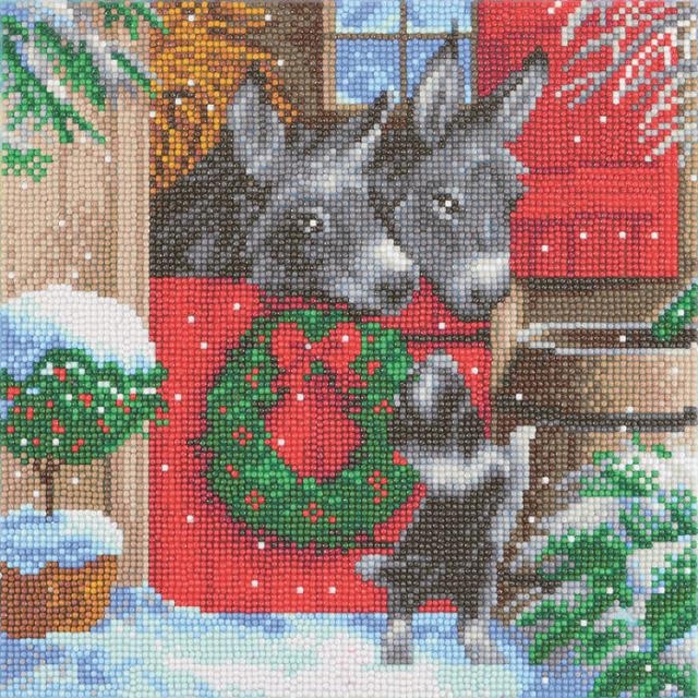 Craft Buddy CAK-A129M Framed Crystal Art Holzrahmen Yuletide Stable