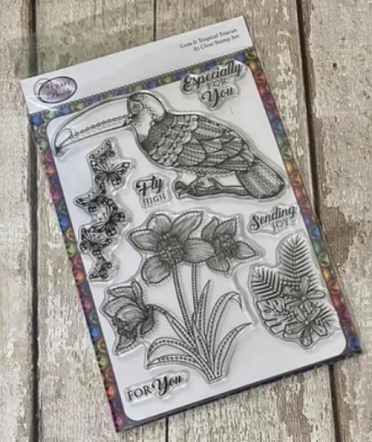 Craft Buddy GS15 Tropical Toucan A5 Clear Stamp Transparente Stempel