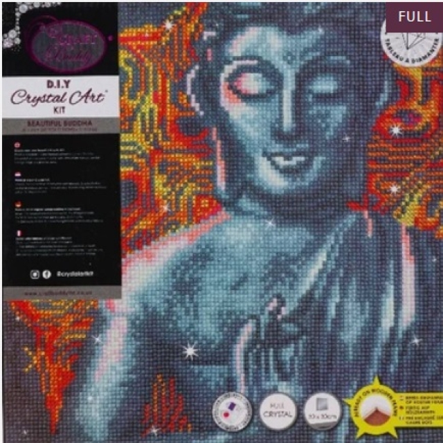 Craft Buddy CAK-A144M Framed Crystal Art Holzrahmen Beautiful Buddha