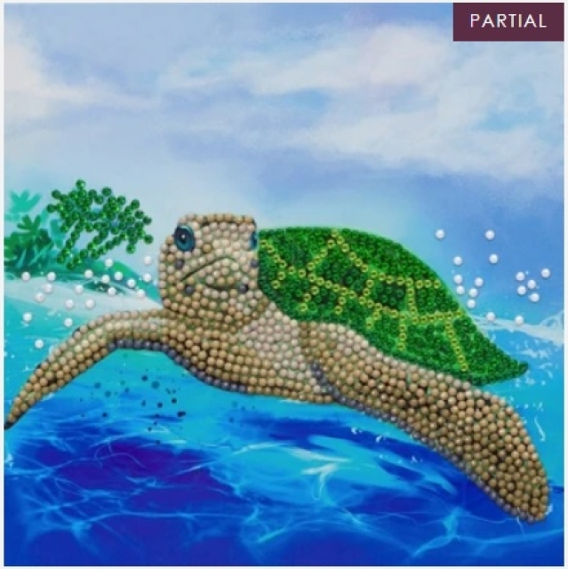 Craft Buddy CCK-A84 Crystal Card Kit Turtle Paradise