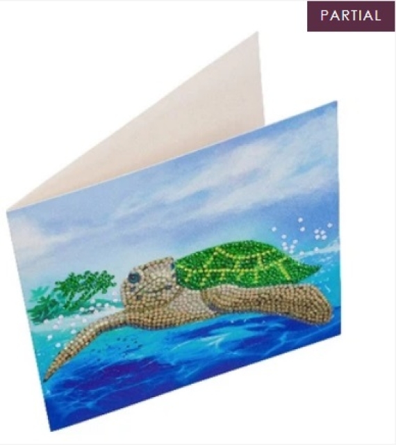 Craft Buddy CCK-A84 Crystal Card Kit Turtle Paradise