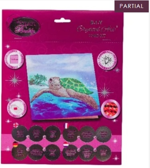 Craft Buddy CCK-A84 Crystal Card Kit Turtle Paradise
