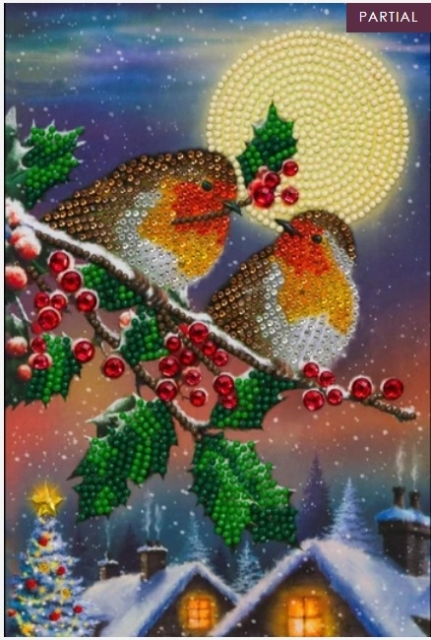 Craft Buddy CANJ-13 Crystal Art Notebook Midnight Robins