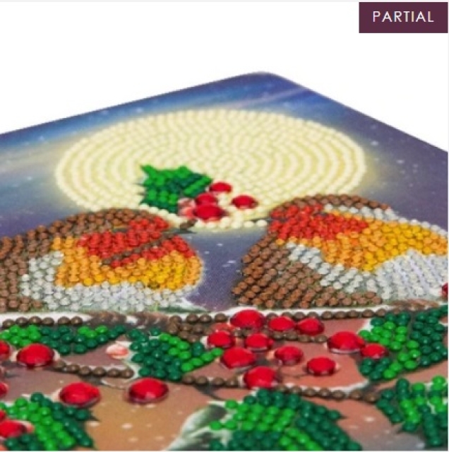 Craft Buddy CANJ-13 Crystal Art Notebook Midnight Robins