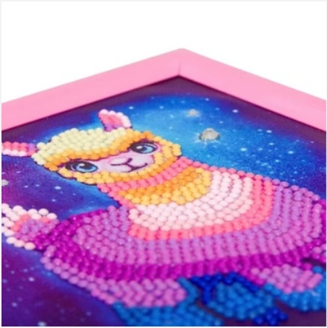 Craft Buddy CAFBL-11 Framed Crystal Art Rahmen 16 x 16 Rainbow Llama