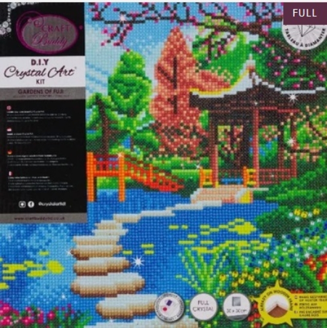 Craft Buddy CAK-A147M Framed Crystal Art Holzrahmen Gardens of Fuji