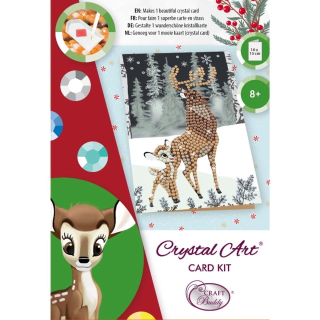 Craft Buddy CCK-10x15DNY01 Crystal Art Card Bambi & Son