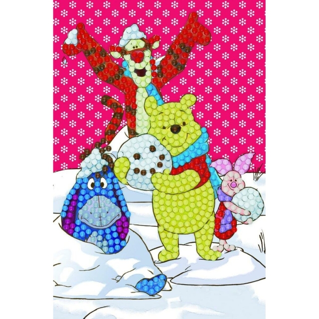 Craft Buddy CCK-10x15DNY05 Crystal Art Card Winter Winnie the Pooh