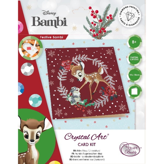 Craft Buddy CCK-DNY810 Crystal Art Card Festive Bambi