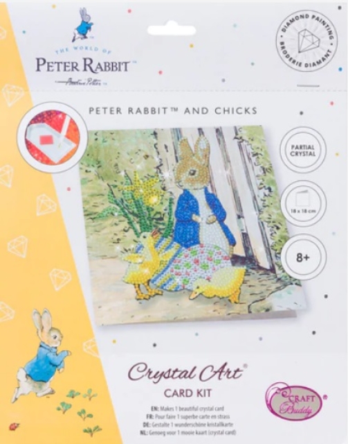 Craft Buddy CCK-PRBT04 Crystal Art Card Peter Rabbit and Chicks