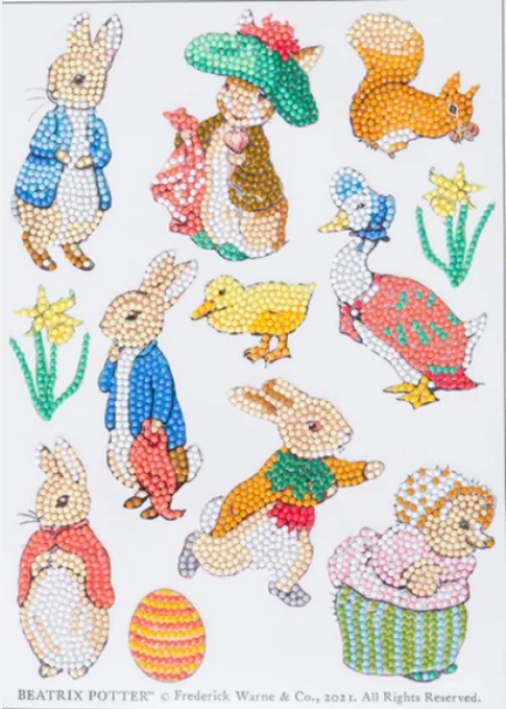 Craft Buddy CAMK-PBRT01 Crystal Art Sticker Set Peter Rabbit