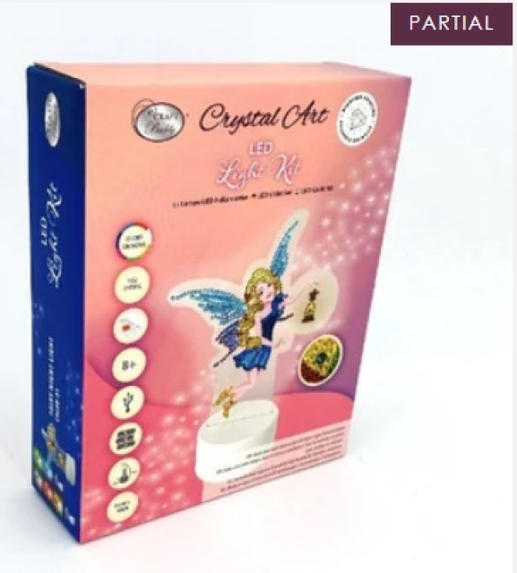 Craft Buddy CALED-A01 Crystal Art LED Lamp Fairy with Lantern