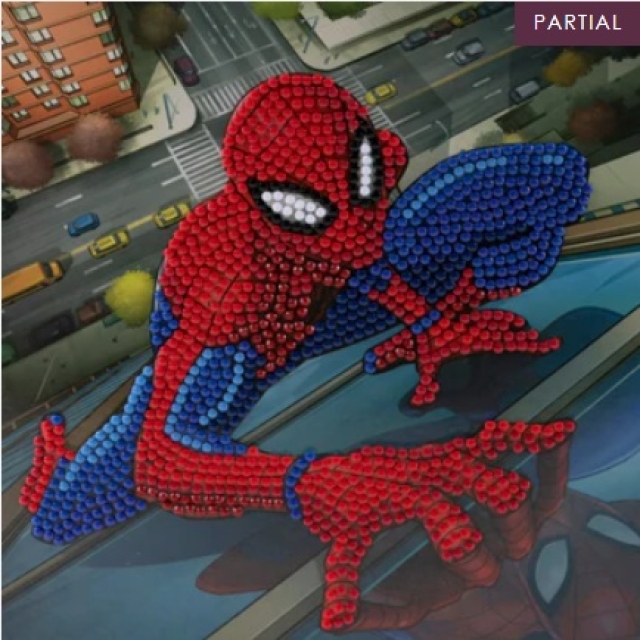 Craft Buddy CCK-MCU905 Crystal Art Card 18 x 18 cm Spiderman