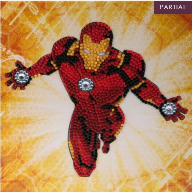 Craft Buddy CCK-MCU904 Crystal Art Card 18 x 18 cm Ironman