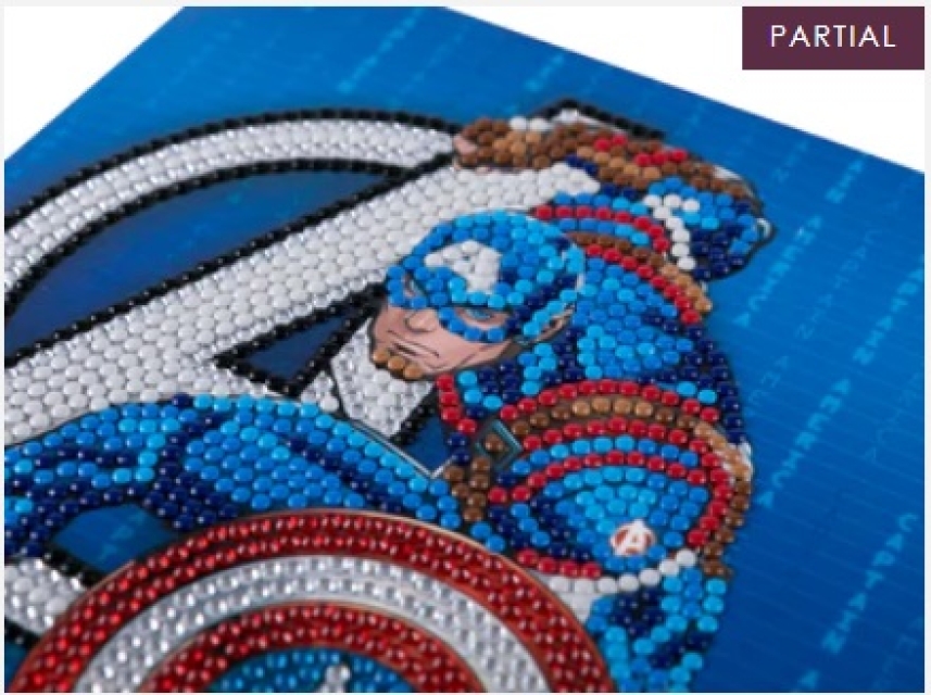 Craft Buddy CCK-MCU901 Crystal Art Card 18 x 18 cm Captain America