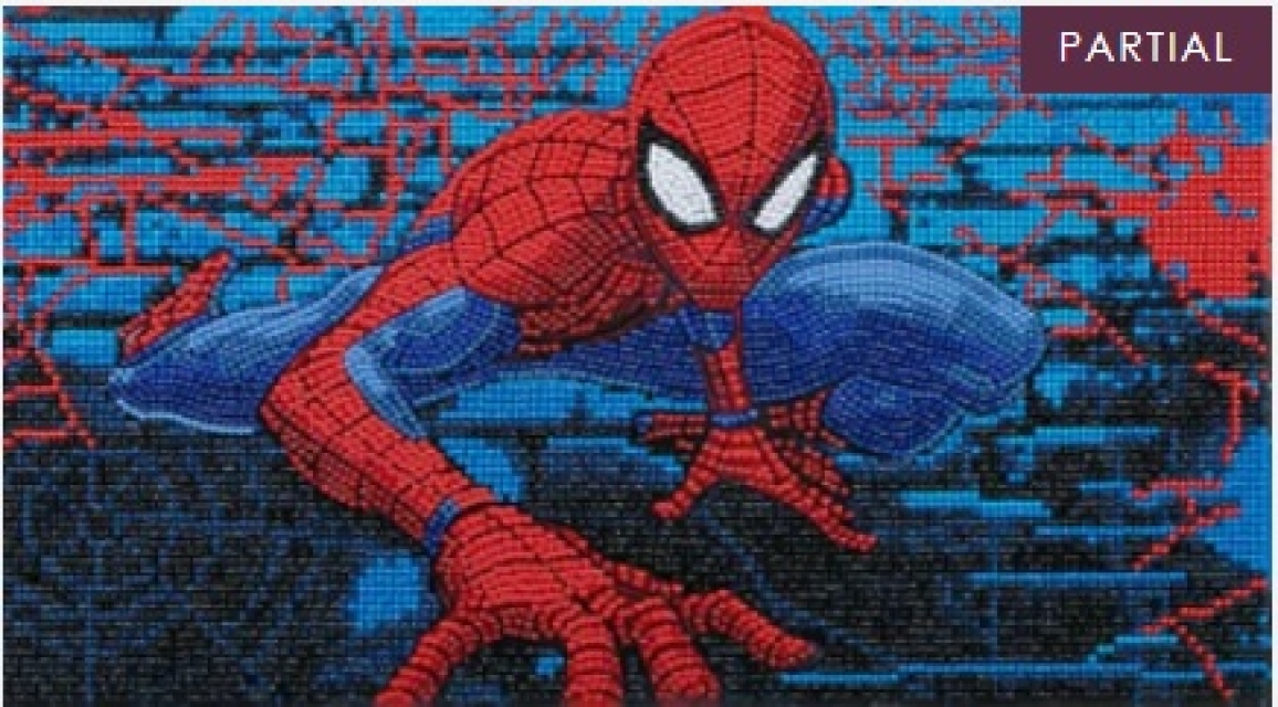 Craft Buddy CAK-MCU950M Framed Crystal Art Holzrahmen 22 x 40 cm Spiderman