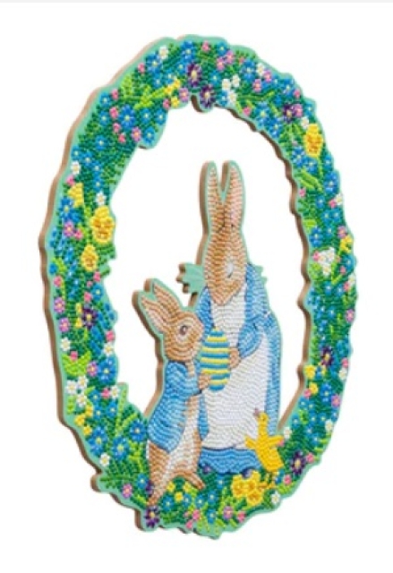 Craft Buddy CA-WRPRBT01 Crystal Art Wreath Kit 30 x 30 cm Peter Rabbit