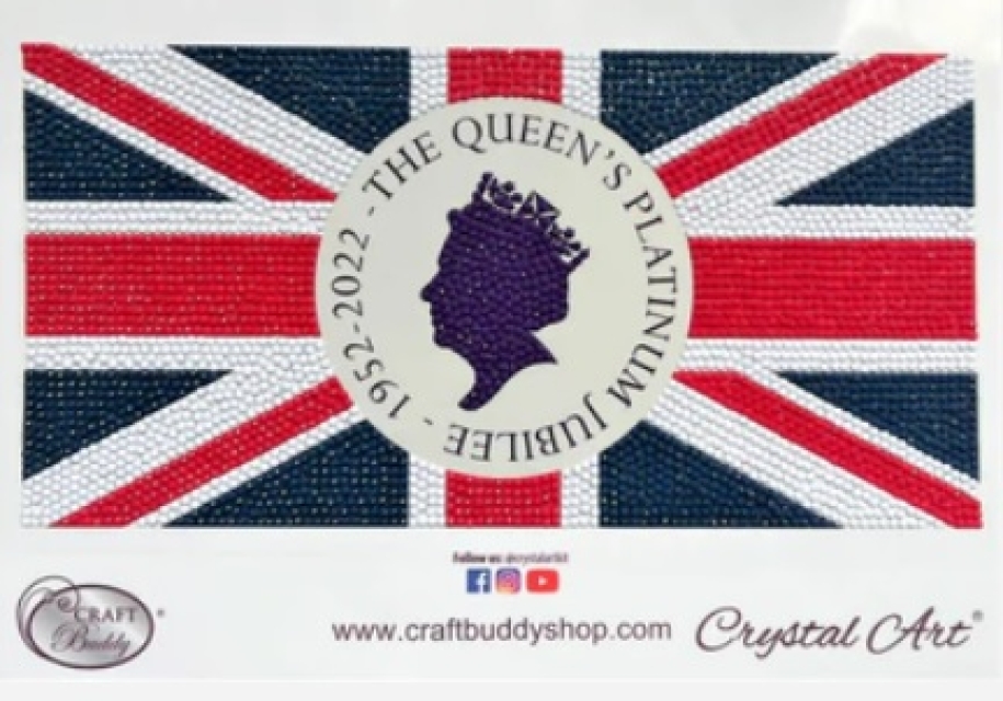 Craft Buddy Crystal Art Kristallkunst Sticker Queen's Platinum Jubilee
