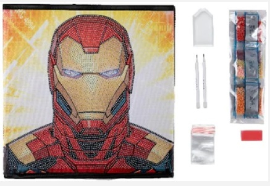 Craft Buddy CA-MCUFB1 Crystal Art Folding Storage Box Ironman