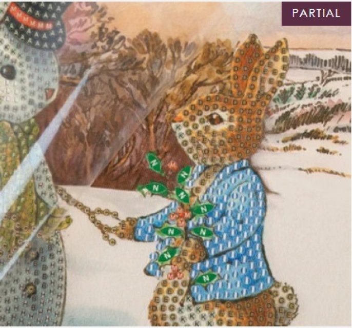 Craft Buddy CCK-PRBT07 Crystal Art Card 18 x 18 cm Peter and the Snow Bunny