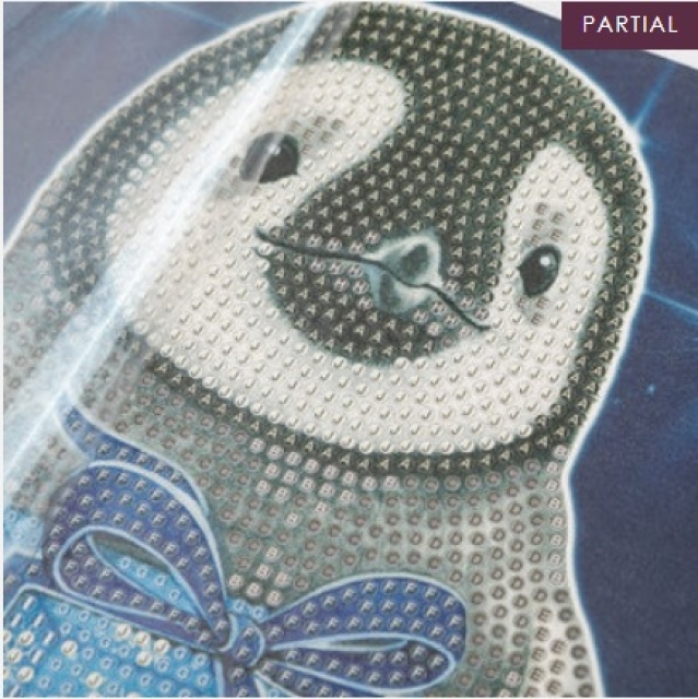 Craft Buddy CCK-XM107 Crystal Art Card 18 x 18 cm Penguin Gift