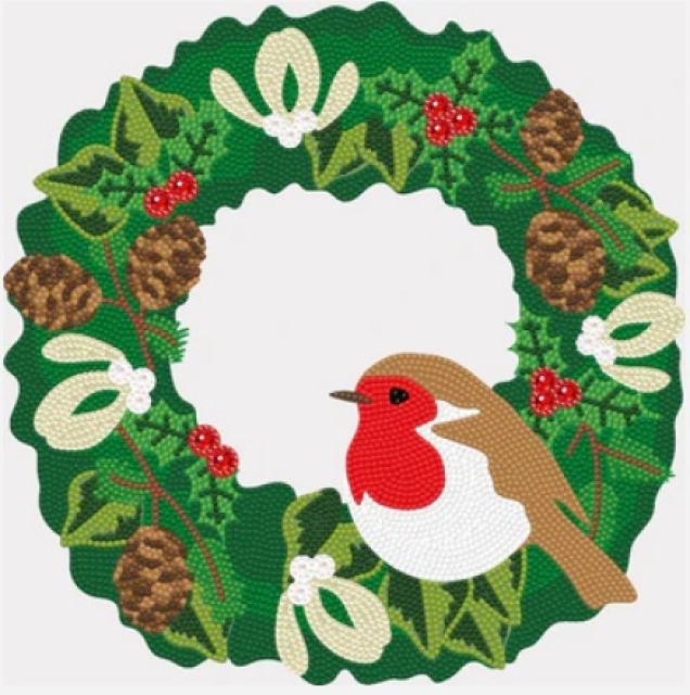 Craft Buddy CA-WR3 Crystal Art Kit Wreath 30 x 30 cm
