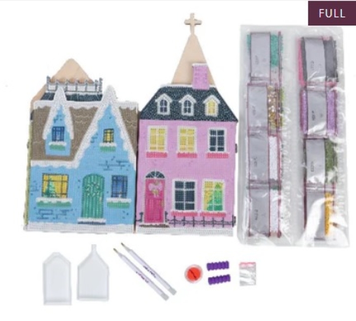Craft Buddy CA-SCKT8 Crystal Art Foldable Village Scene